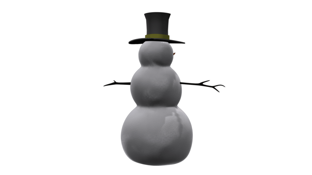 Holiday Themed Video Clipart of Snowman